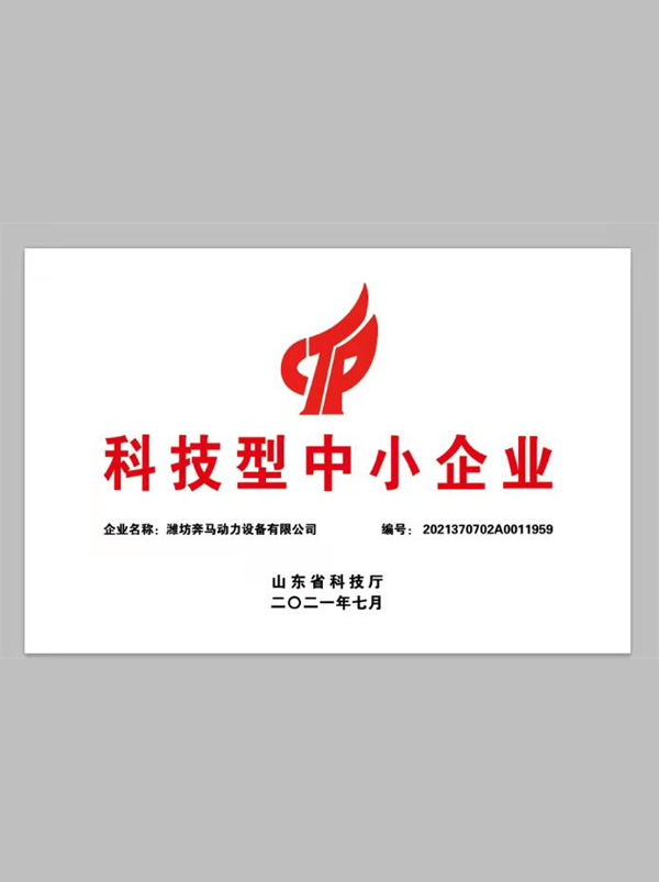 科技型中小企業(yè)證書(shū)